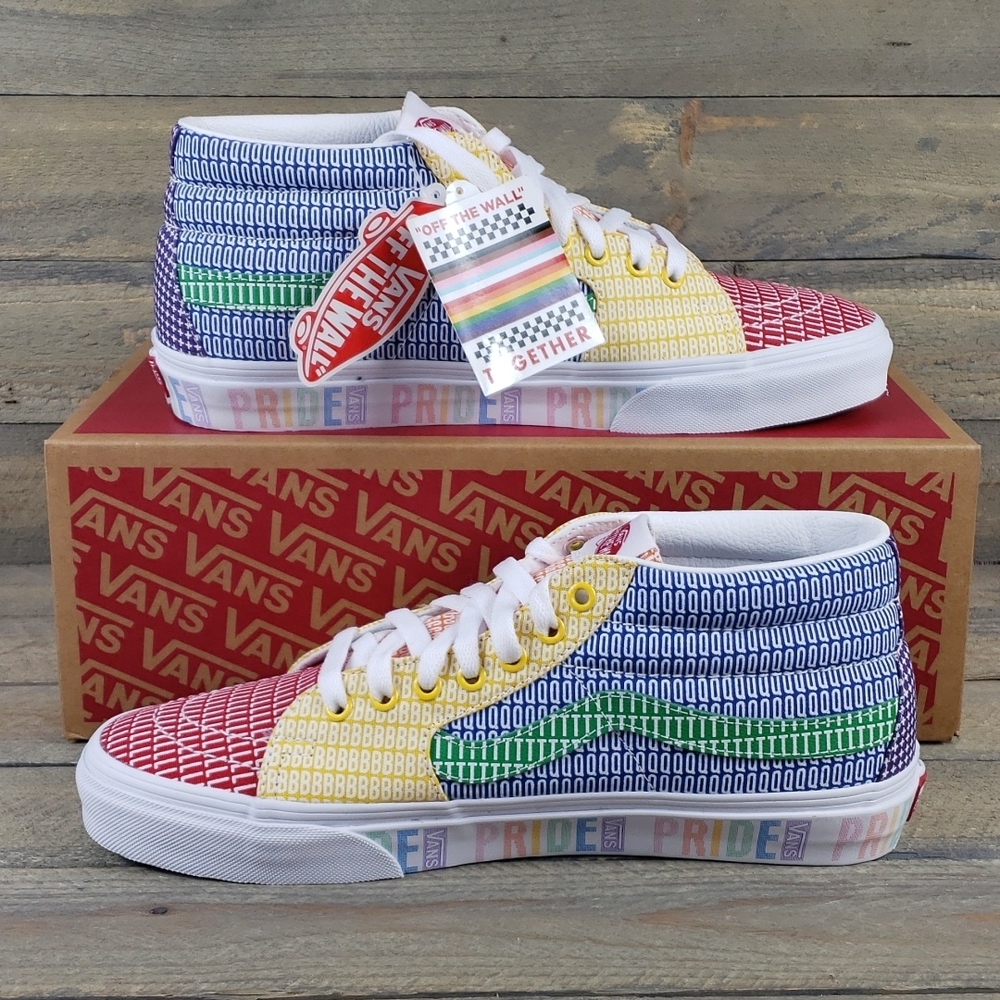 Vans SK8-MID Pride Multi/True White Shoes Sneakers